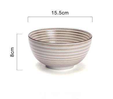 Japanese Ceramic Porcelain Bowls and Plates for Modern Kitchen Ivory