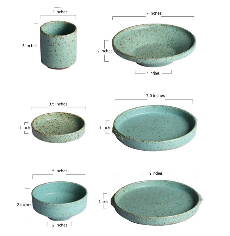 Vaisselle en céramique en grès de jade