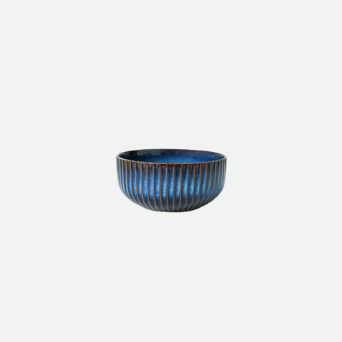 Indigo Stripe Ceramic Porcelain Bowls