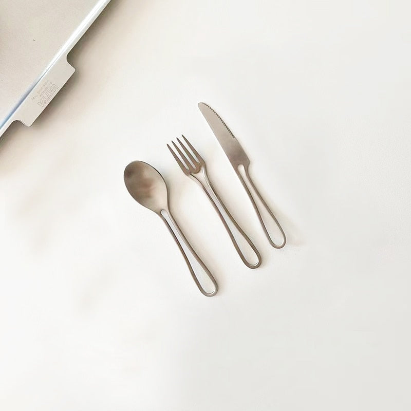 Stainless Steel Forks Spoons Knives Set