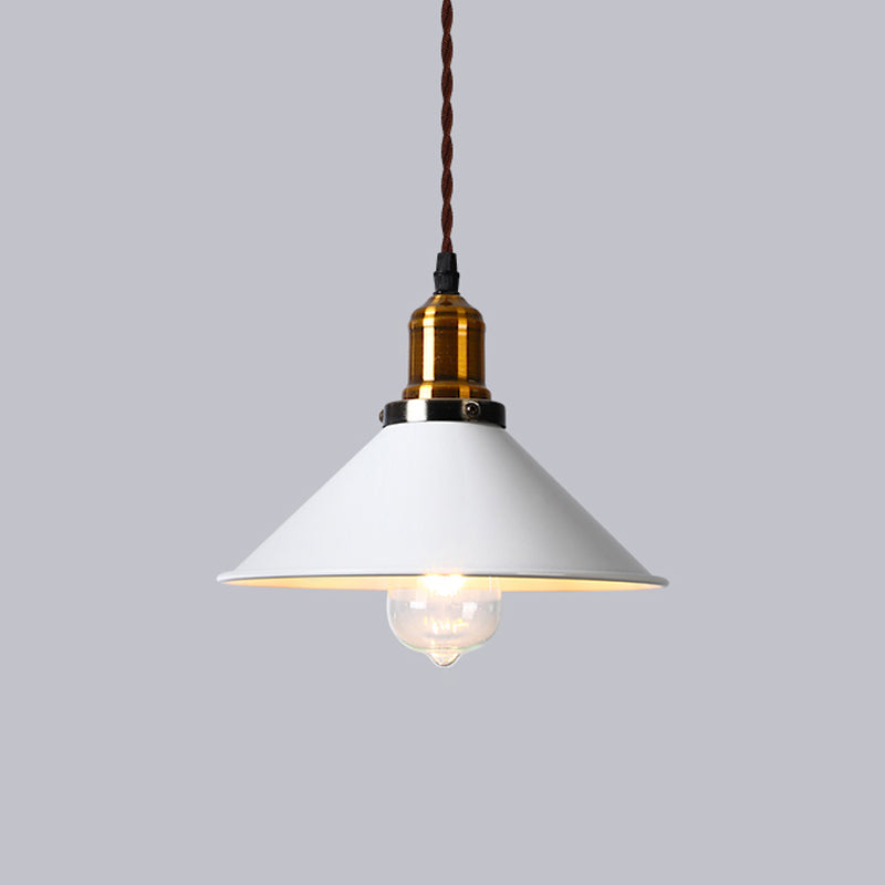 White & Brass Retro Pendant Lamp